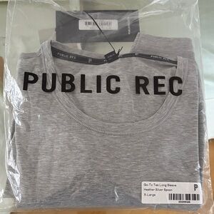 Public Rec Men's Heather Gray Long Sleeve Tee